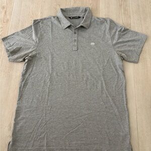 Travis Mathew Light Gray Polo Shirt Sz XL